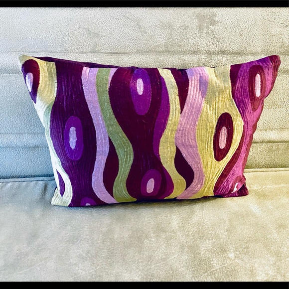 Rare & Retro Purple Swirl Pottery Barn Pillow Case - Picture 2 of 16